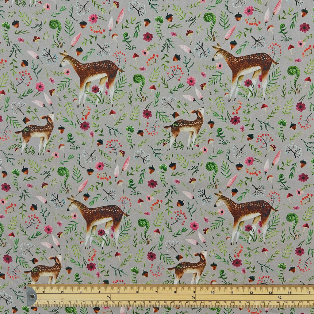 Deer Delight Cotton Poplin Fabric