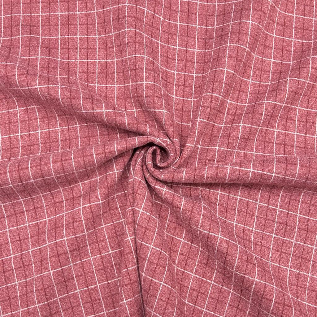 Checkered Soft Wool Touch Fabric - Pound Fabrics