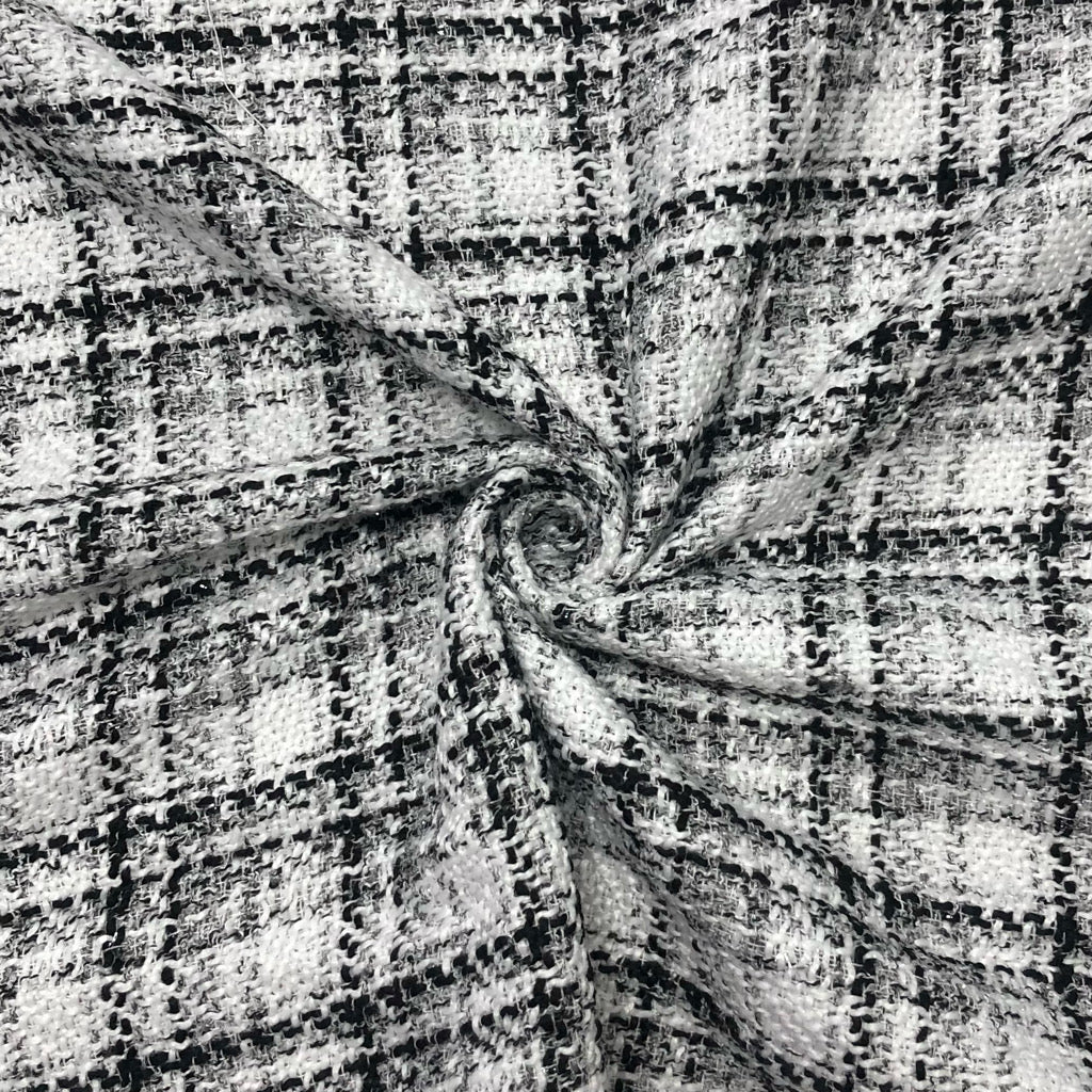 Checkered Fashion Tweed Fabric