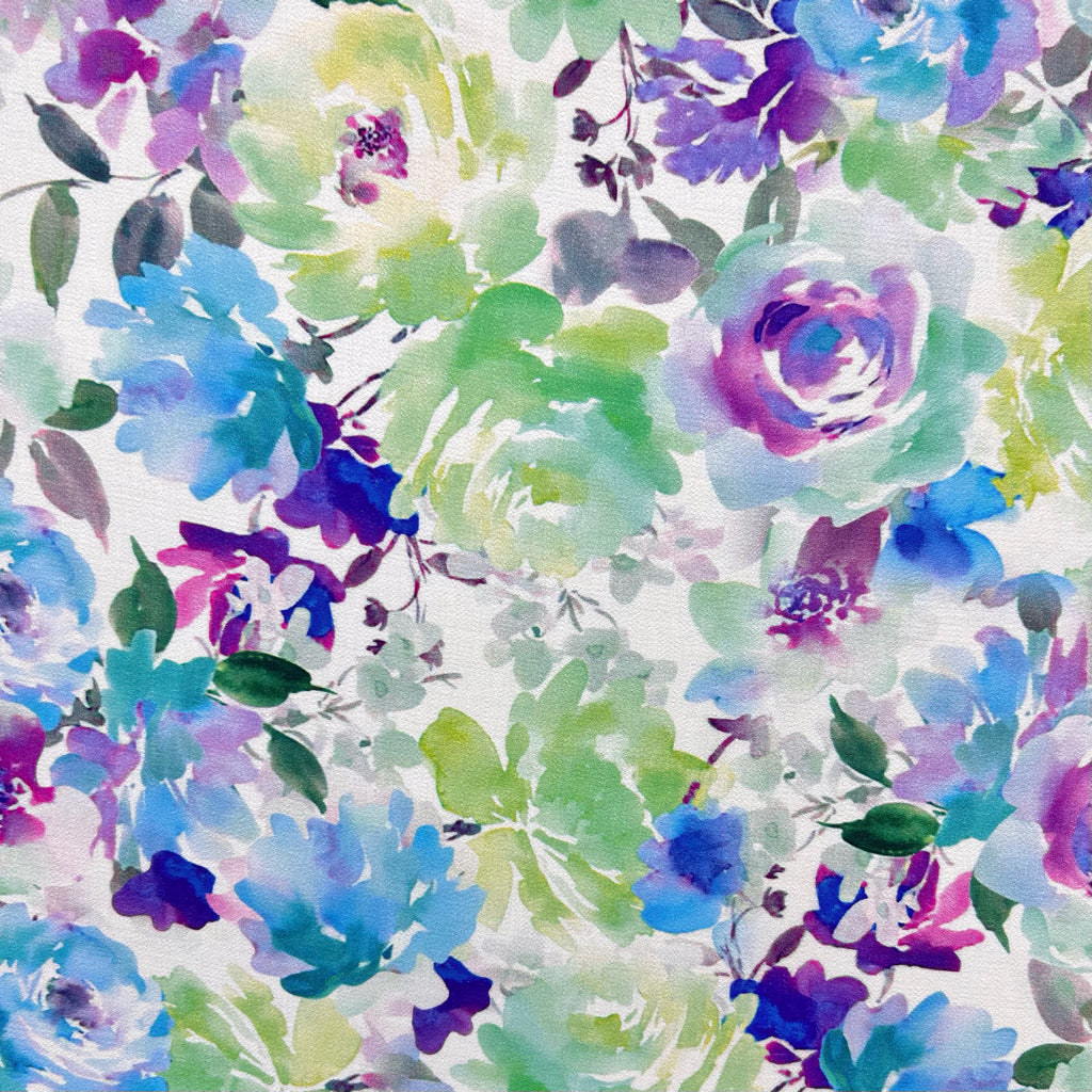 Chromatic Flora Viscose Nylon Fabric
