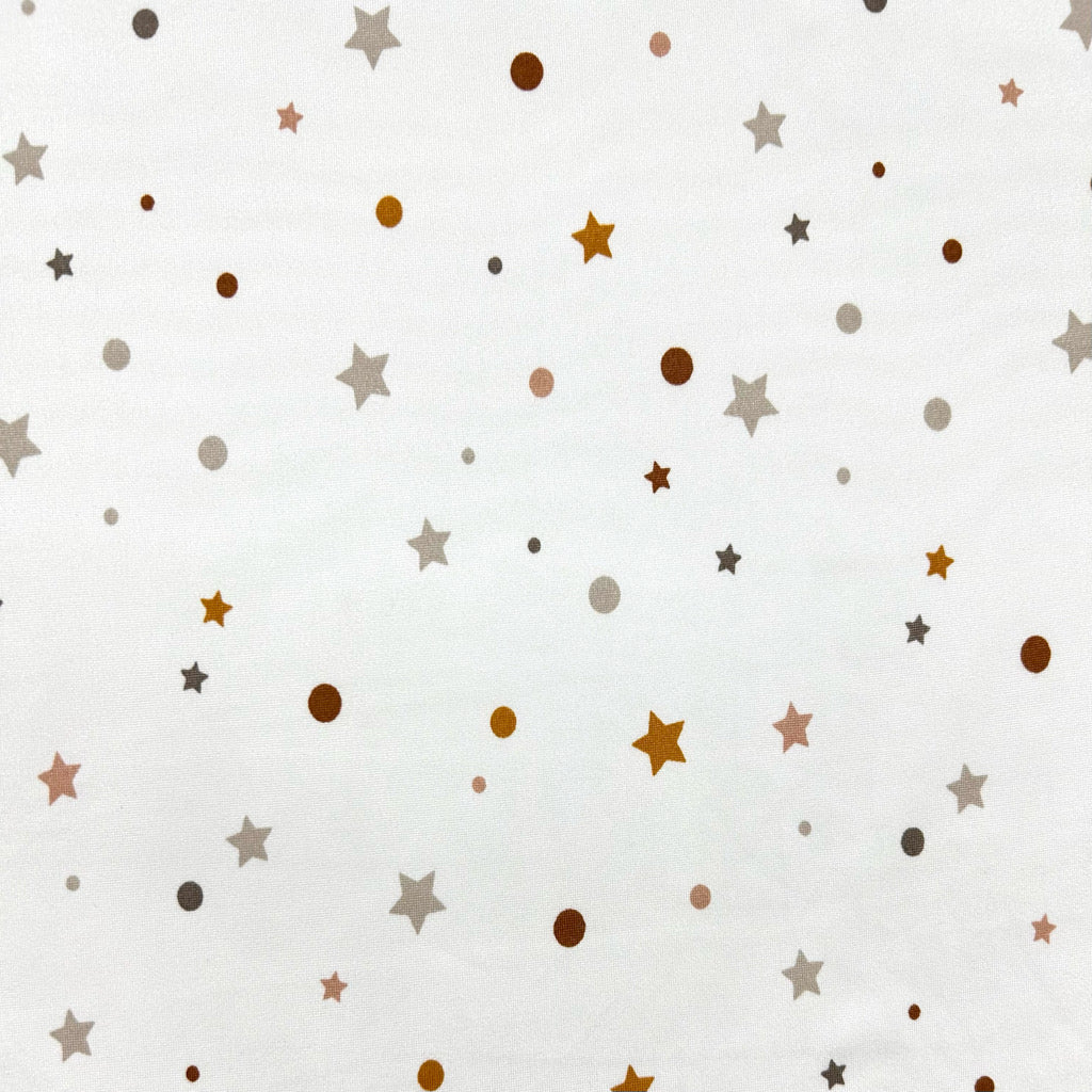 Stars and Dots Flannel Jersey Fabric