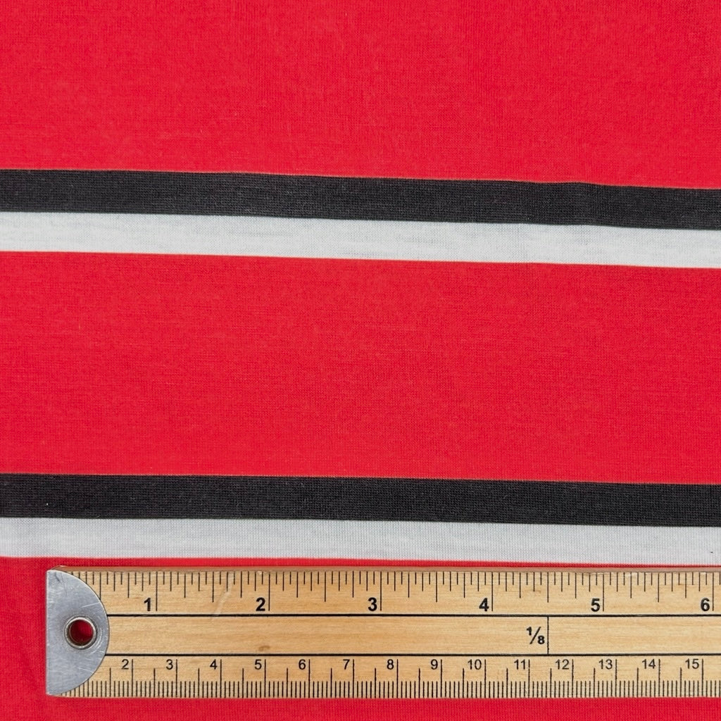 Special Offer Red Stripe Jersey Fabric - 5m Pre-cut