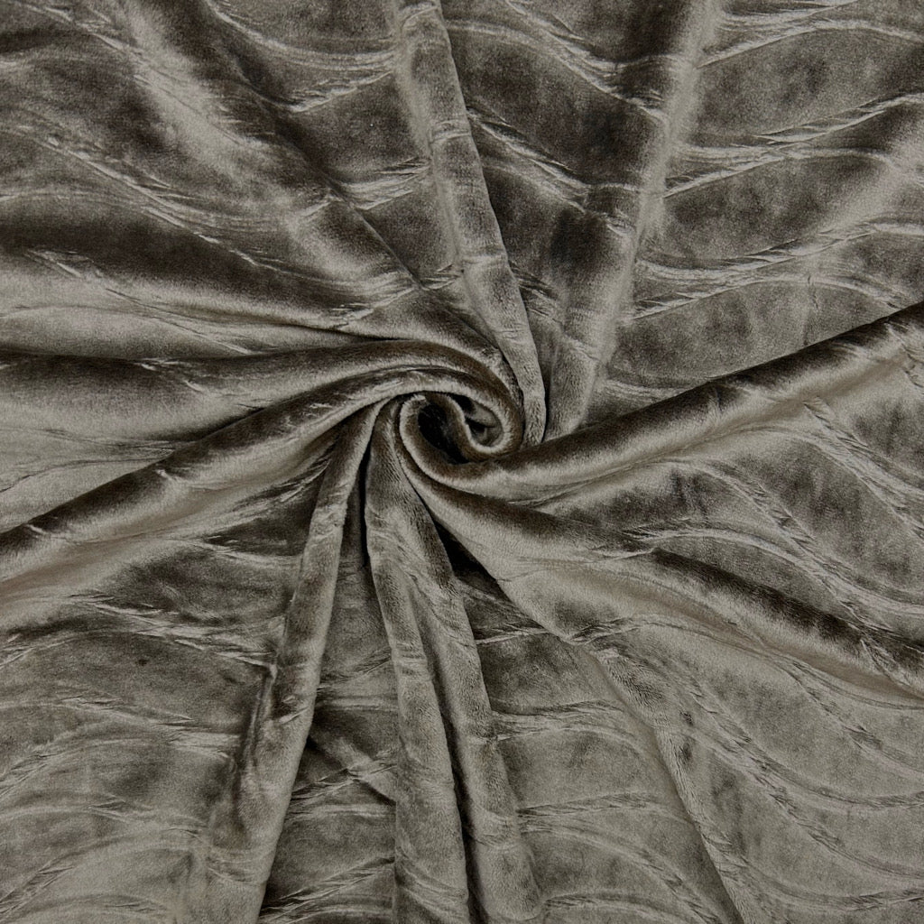Wavy Tides Stretch Velvet Fabric