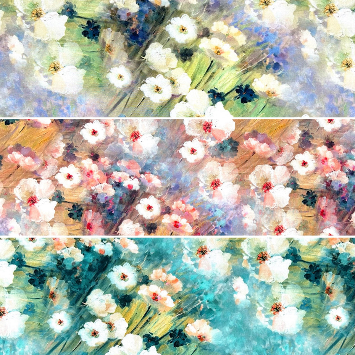 Classic Bouquet Viscose Poplin Fabric