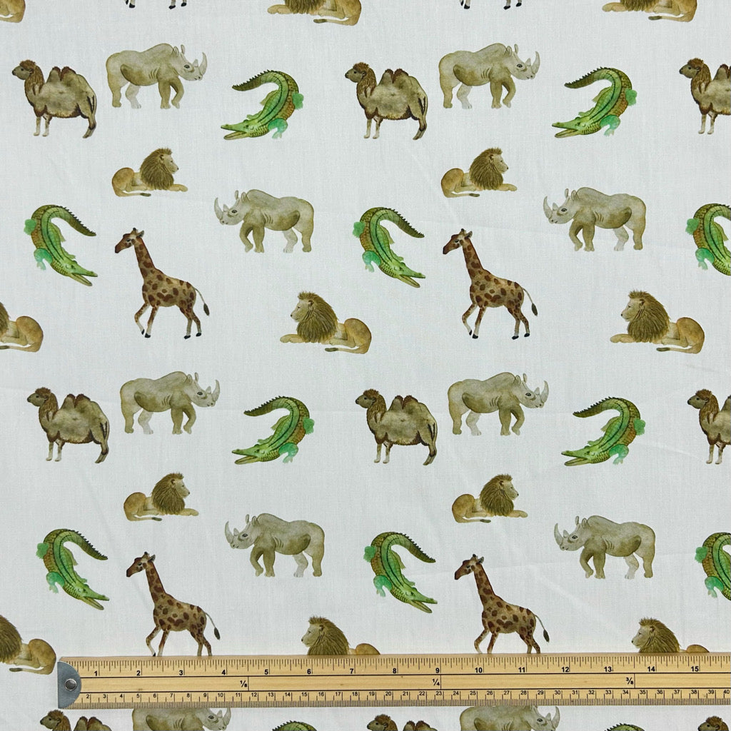 Safari Wonders Cotton Poplin Fabric