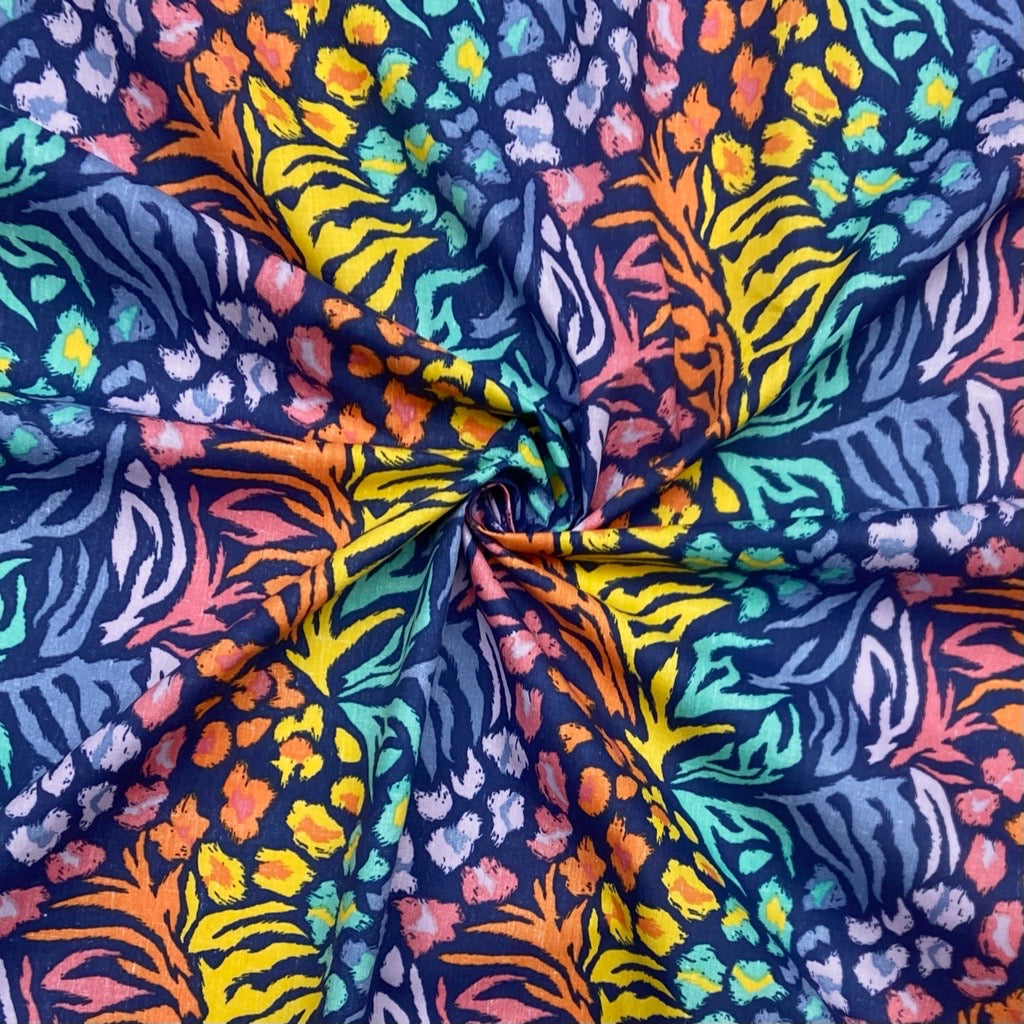 Wild Rainbow Polycotton Fabric - Pound Fabrics