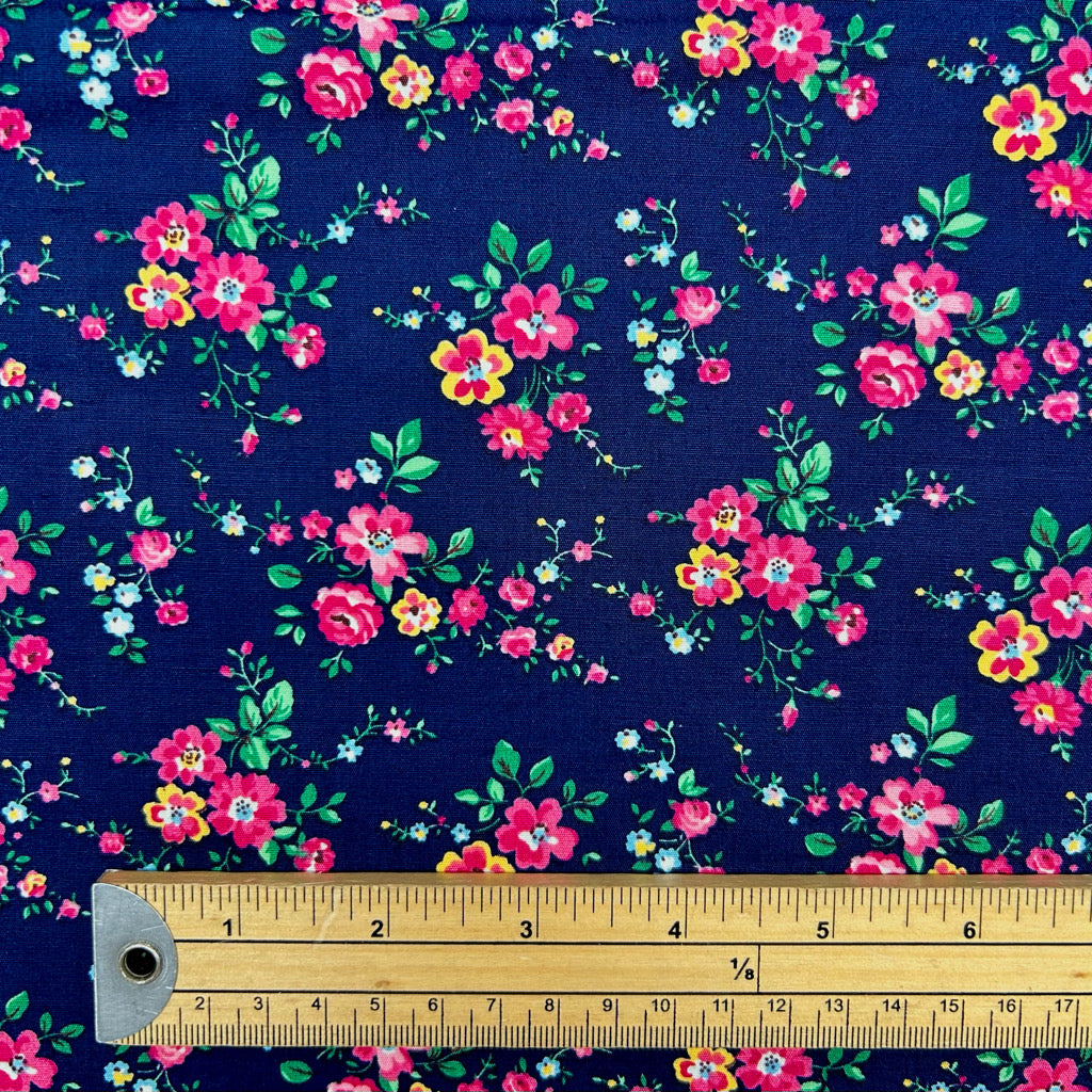 Petite Garden Rose & Hubble Cotton Poplin Fabric