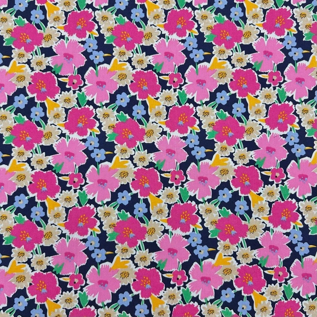 Happy Florals Rose & Hubble Cotton Poplin Fabric