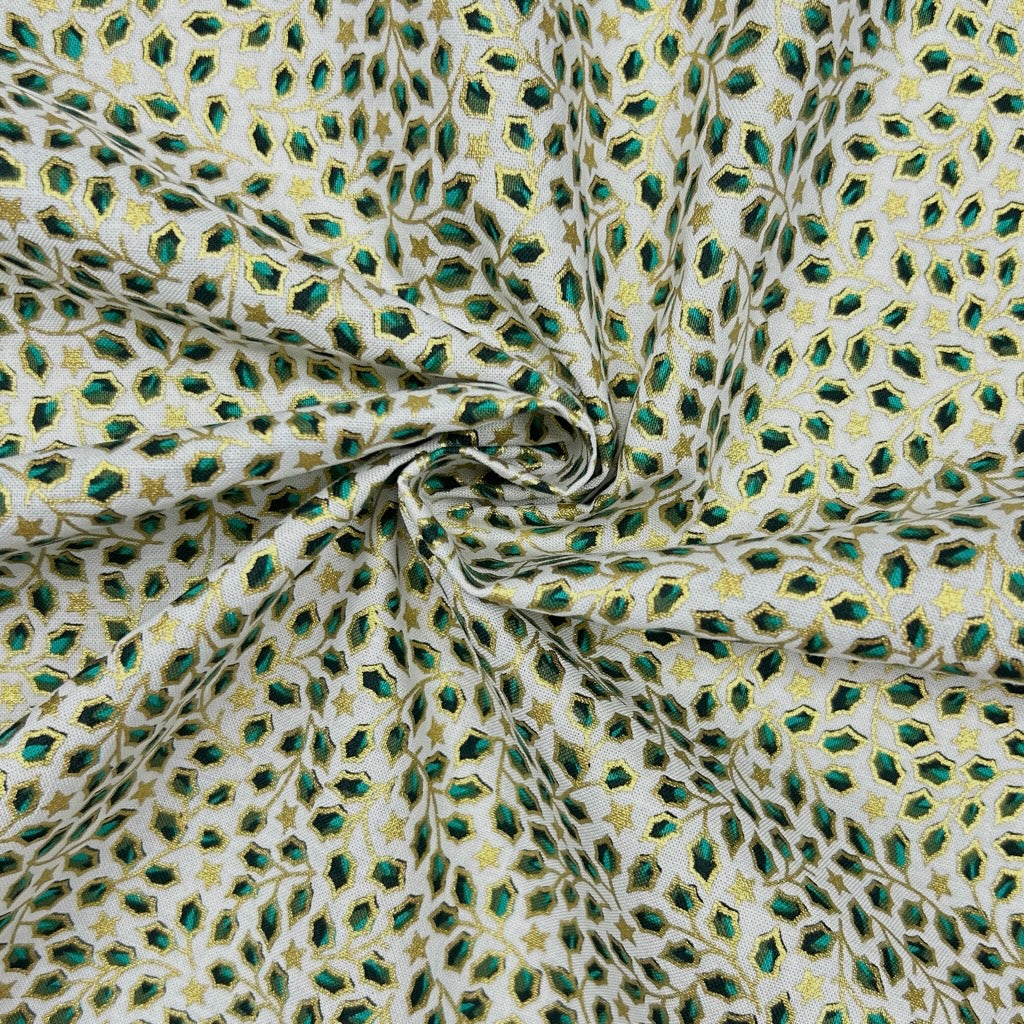 Winter Flourish Christmas Cotton Fabric