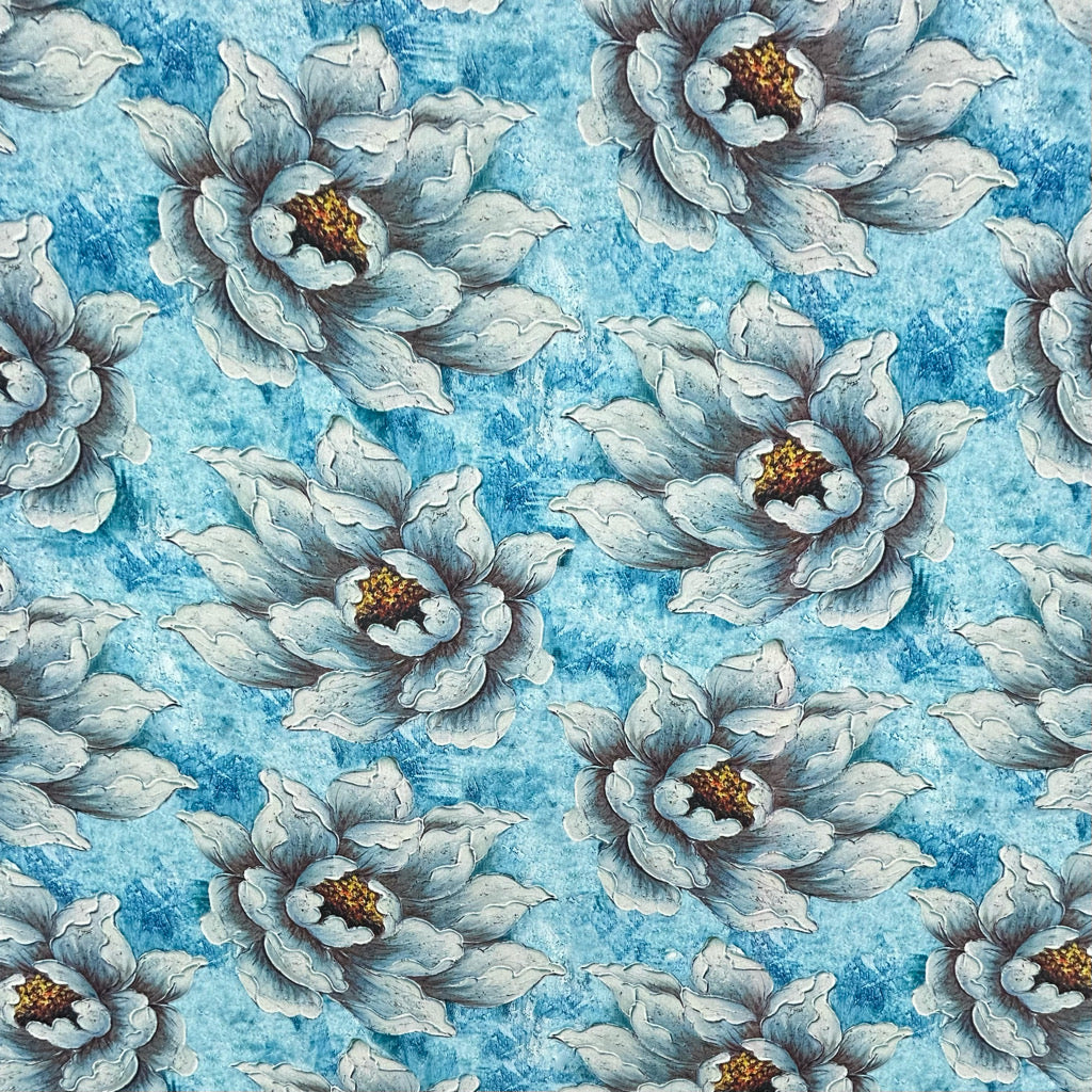 Faded Garden Viscose Fabric