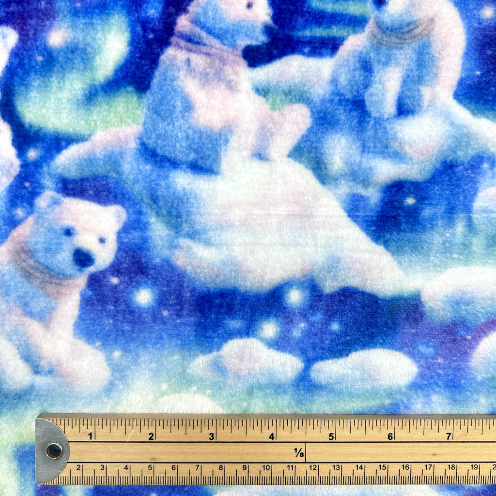 Polar Bears Cuddle Fleece Fabric