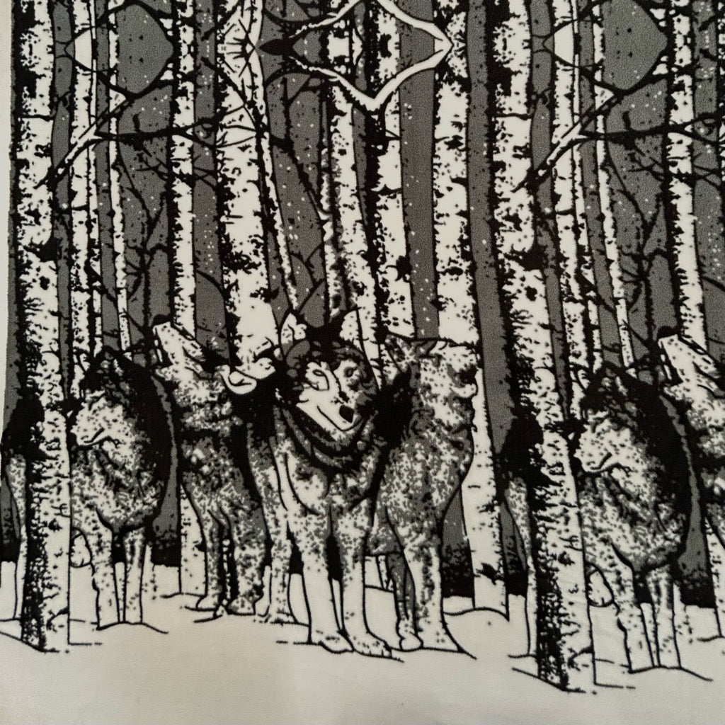 Forest Wolves Anti Pill Polar Fleece Fabric