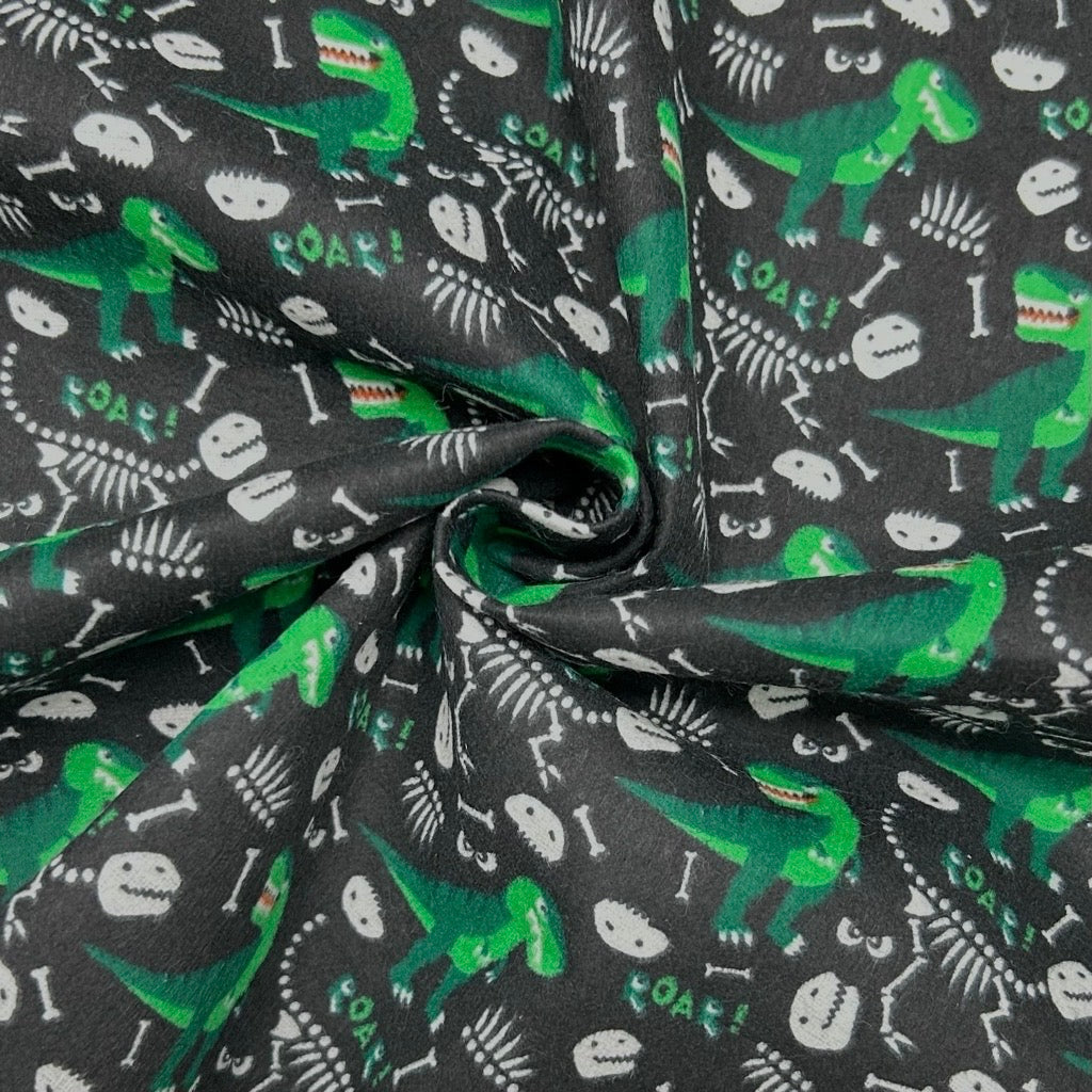 Little Roars Brushed Cotton Blend Fabric