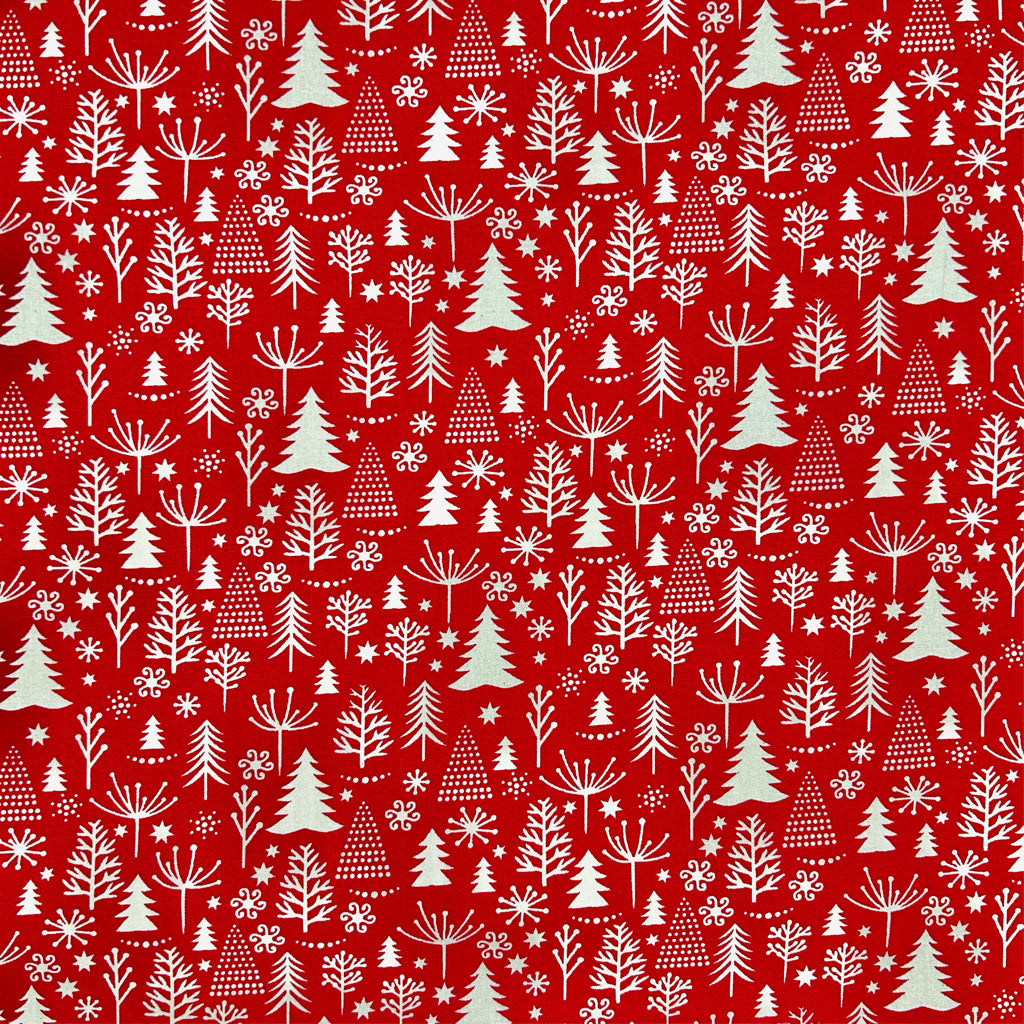 Winter Woodland Christmas Cotton Fabric