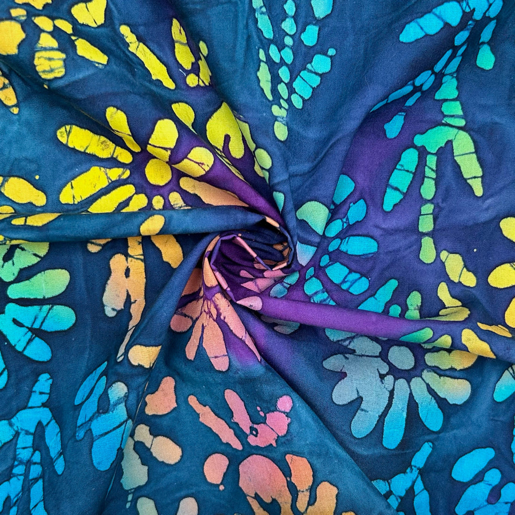 Flower Sprigs Cotton Batik Fabric