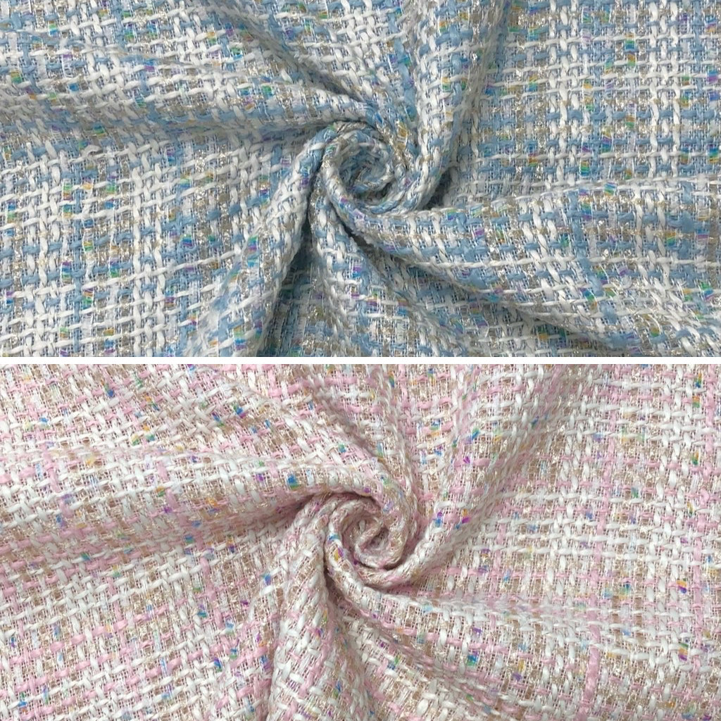 Pastel Fashion Tweed Fabric