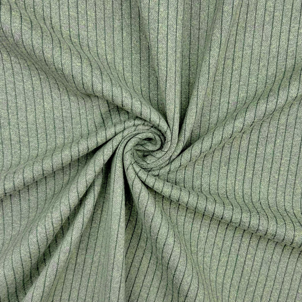 Narrow Stripes Brushed Soft Knit Fabric