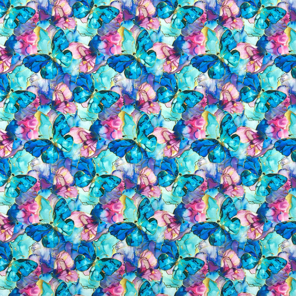Butterfly Bloom Polycotton Fabric