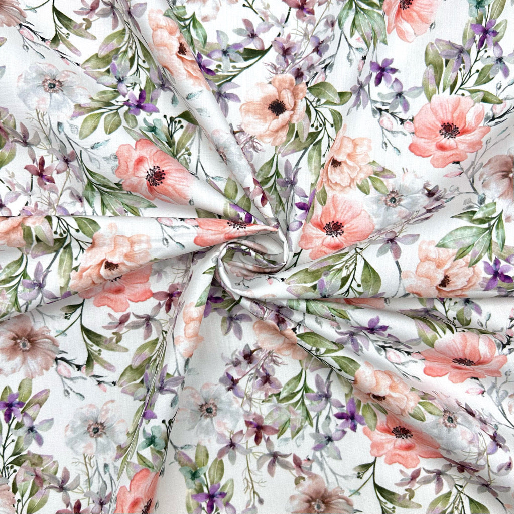 Soft Palette Rose & Hubble Cotton Poplin Fabric
