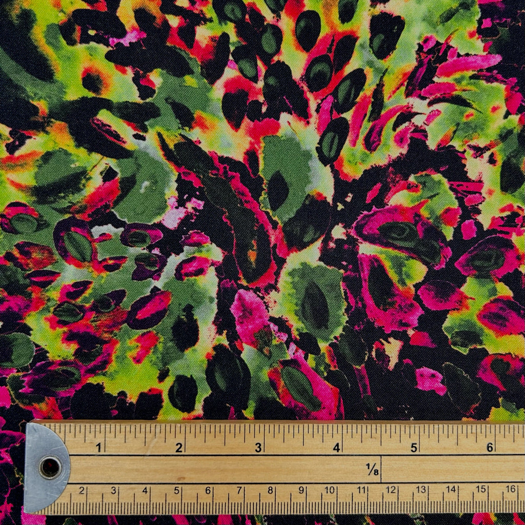 Botanical Splash Viscose Twill Fabric