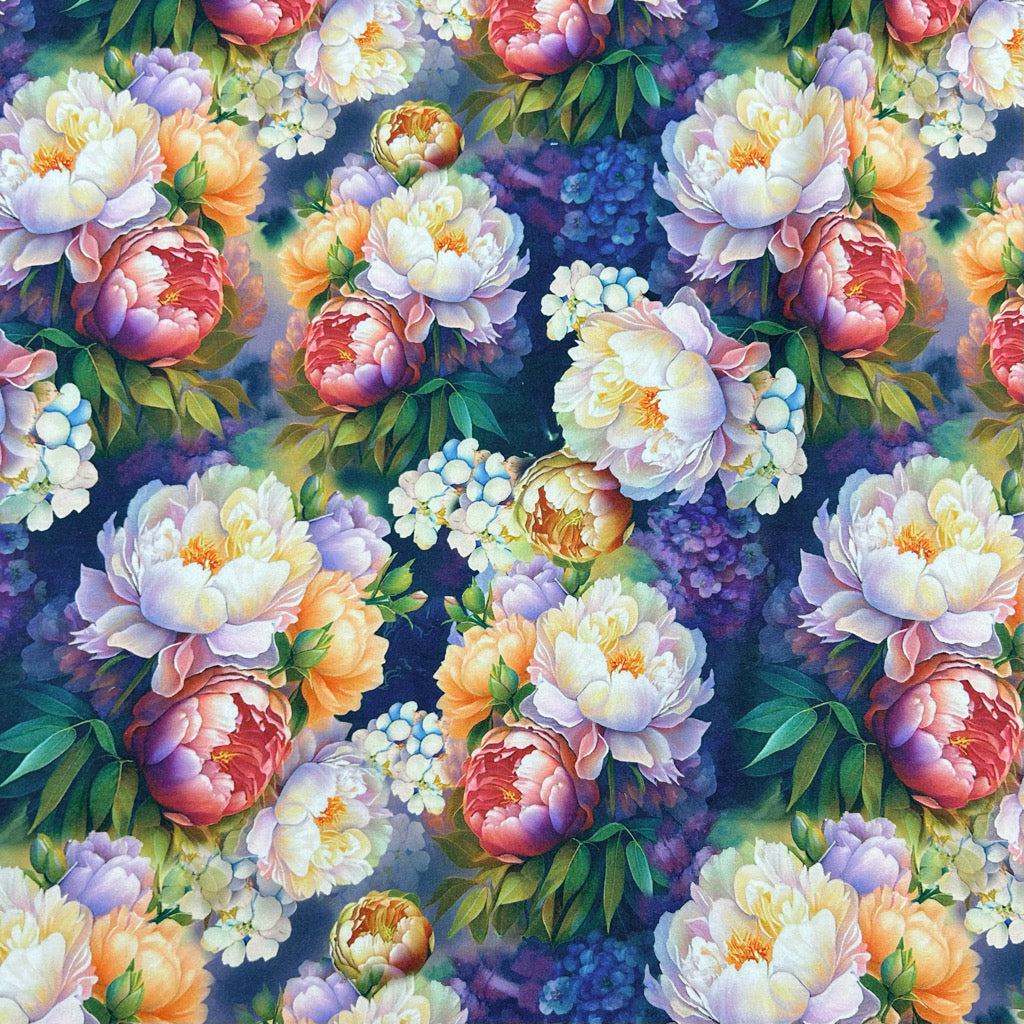 Dreamy Flower Garden Polyester Fabric