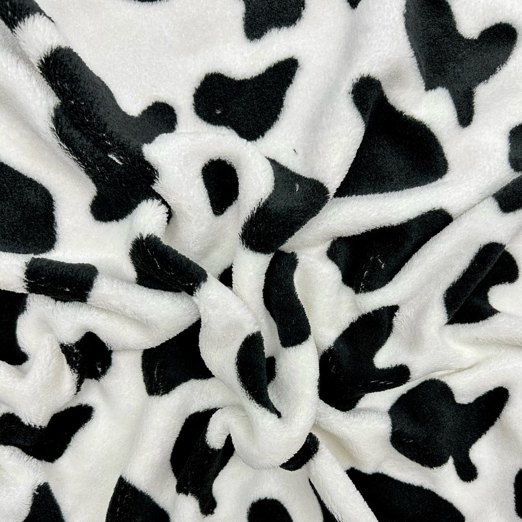 Cozy Cow Print Cuddle Fleece Fabric