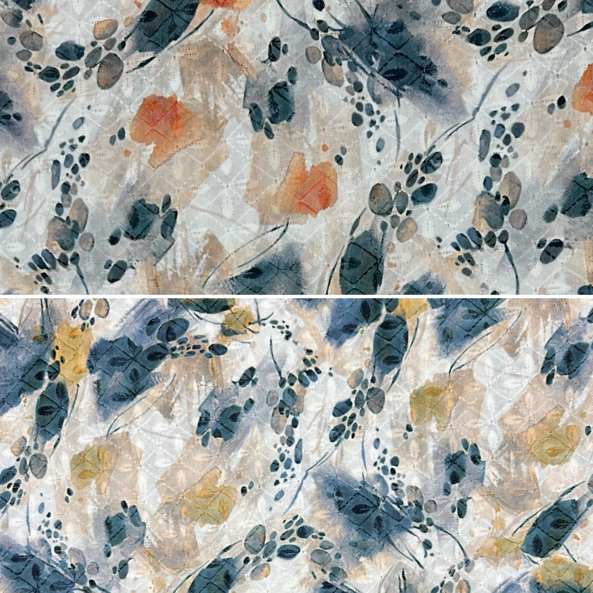 Nature&#39;s Palette Embroidered Polycotton Fabric