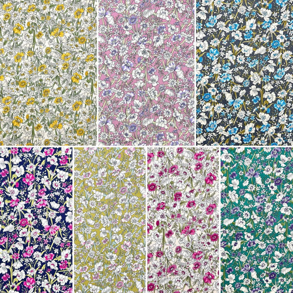Countryside Garden Rose & Hubble Cotton Poplin Fabric