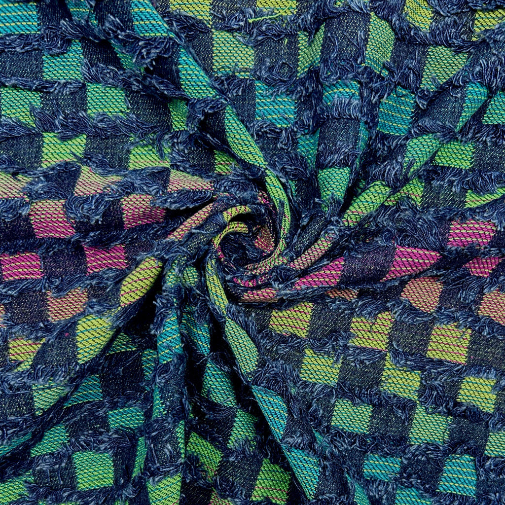 Multicoloured Tassels Fashion Denim Fabric