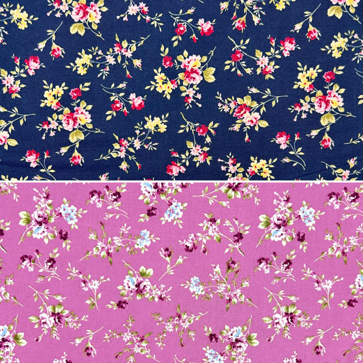 Petal Breeze Rose & Hubble Cotton Poplin Fabric
