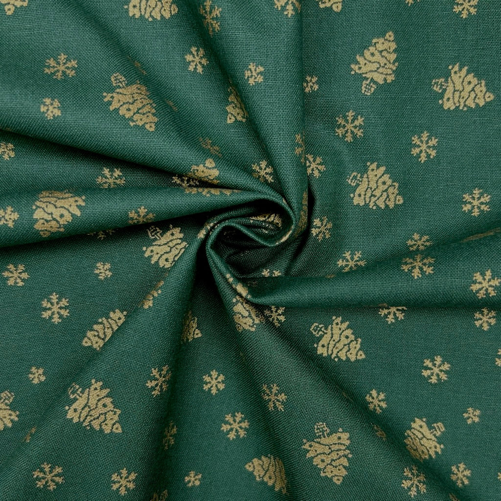 Mini Trees Christmas Cotton Fabric