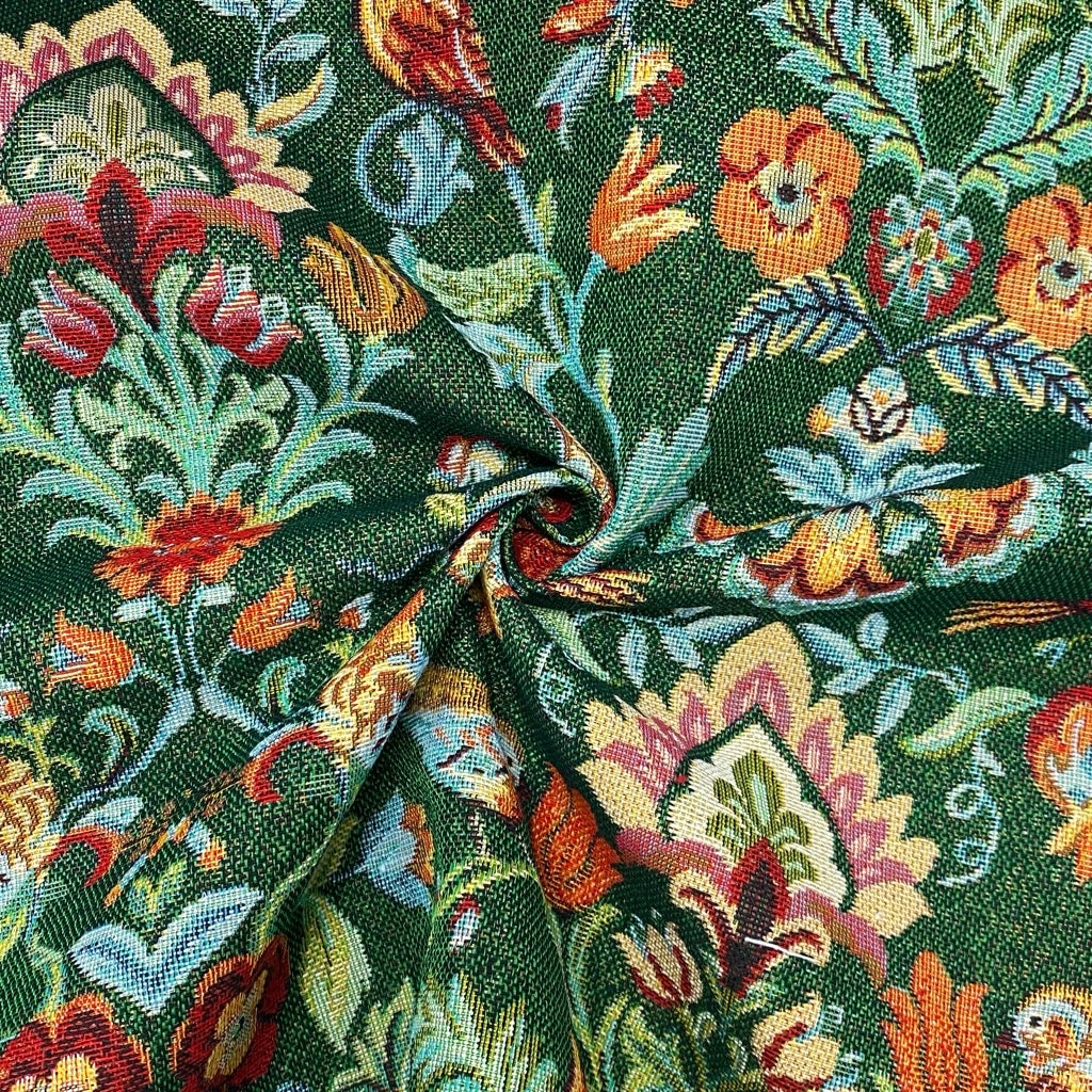 Birds and Flowers Tapestry Fabric