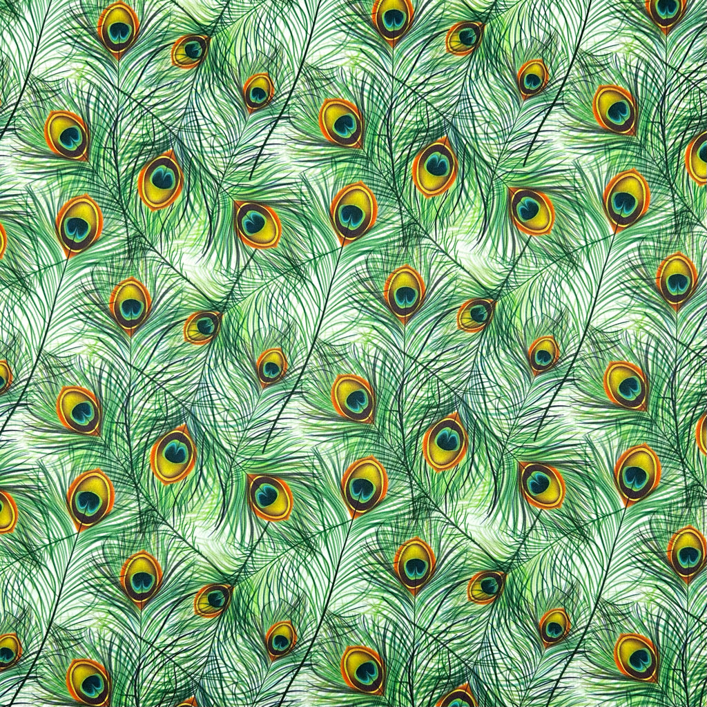 Feather Scatter Jersey Fabric