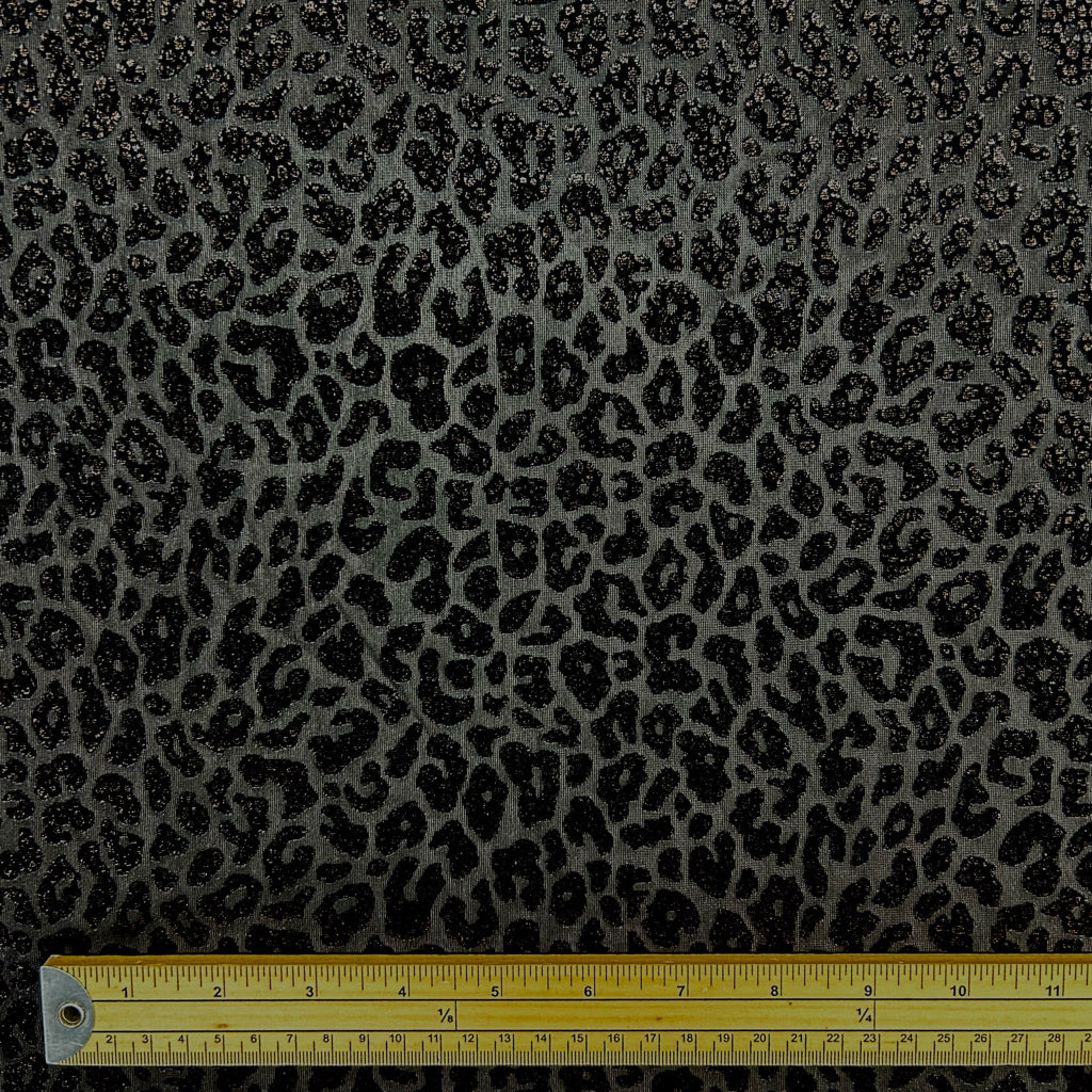 Sparkle Cheetah Burnout Velvet Fabric