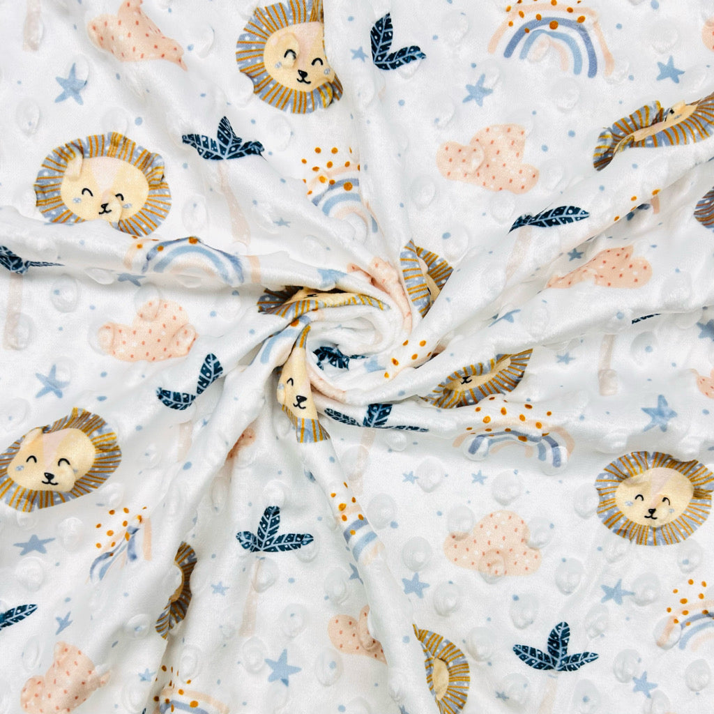 Rainbow Safari Dimple Fleece Fabric