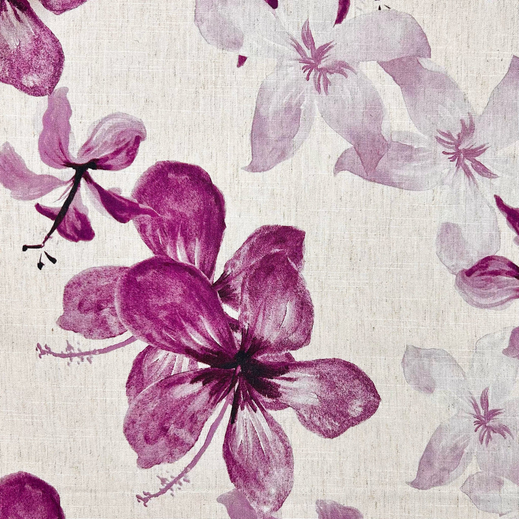 Dusky Garden Linen Viscose Fabric
