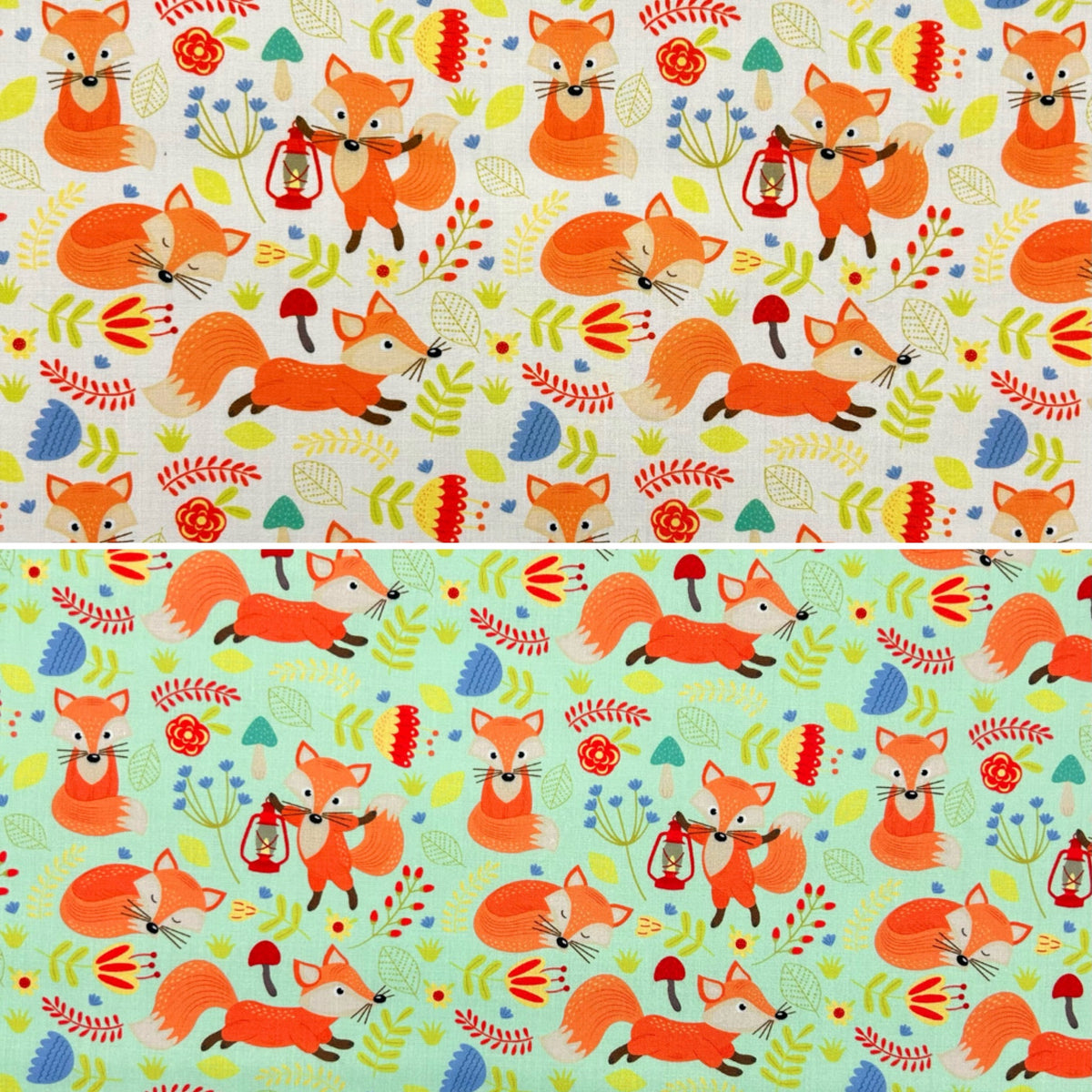 Fox Friends Polycotton Fabric
