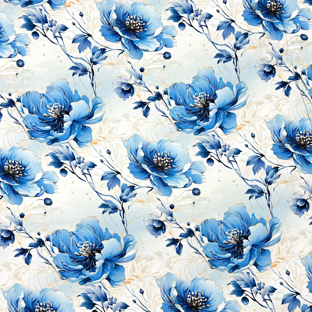 Garden Grace Viscose Challis Fabric