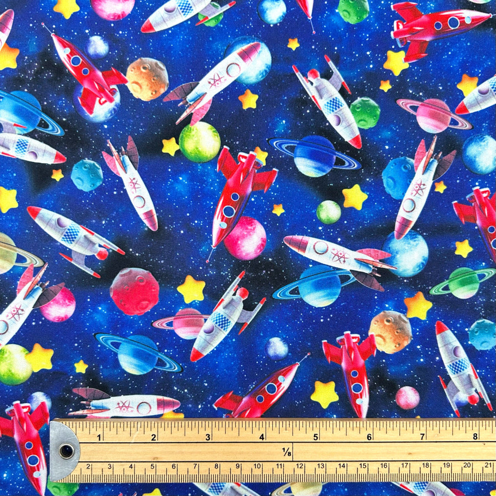 Rocket Galaxy Softshell Fabric