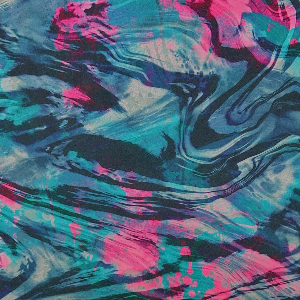 Marble Waves Polyester Fabric
