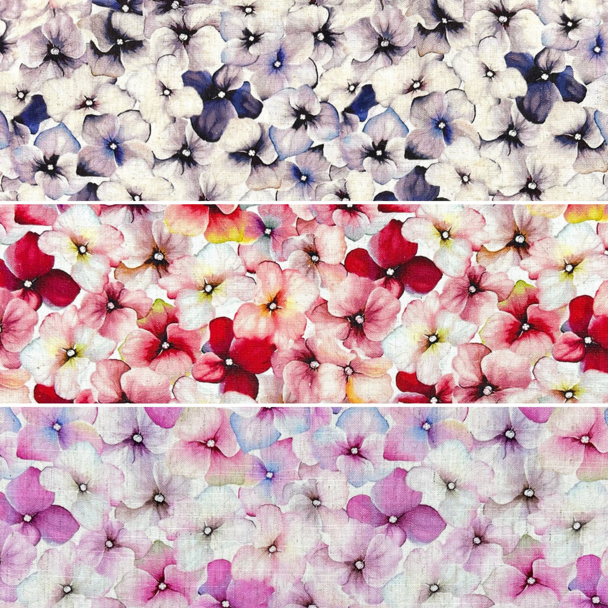 Allover Bloom Linen Viscose Fabric