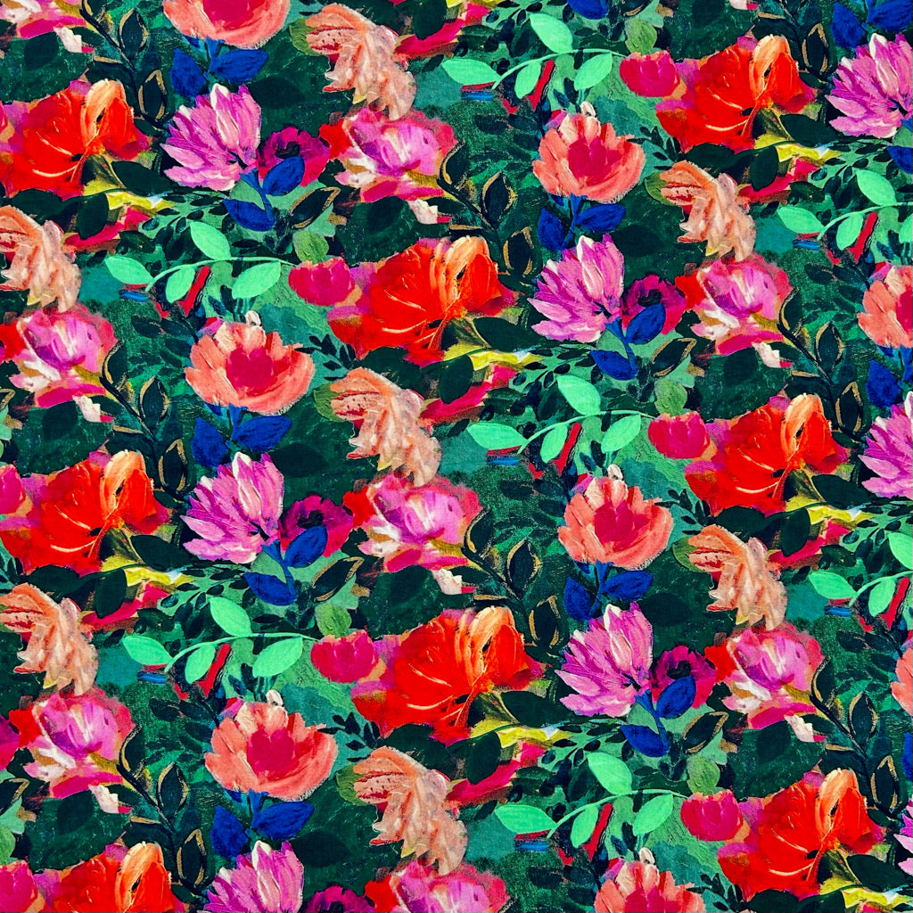 Evening Meadow Viscose Fabric