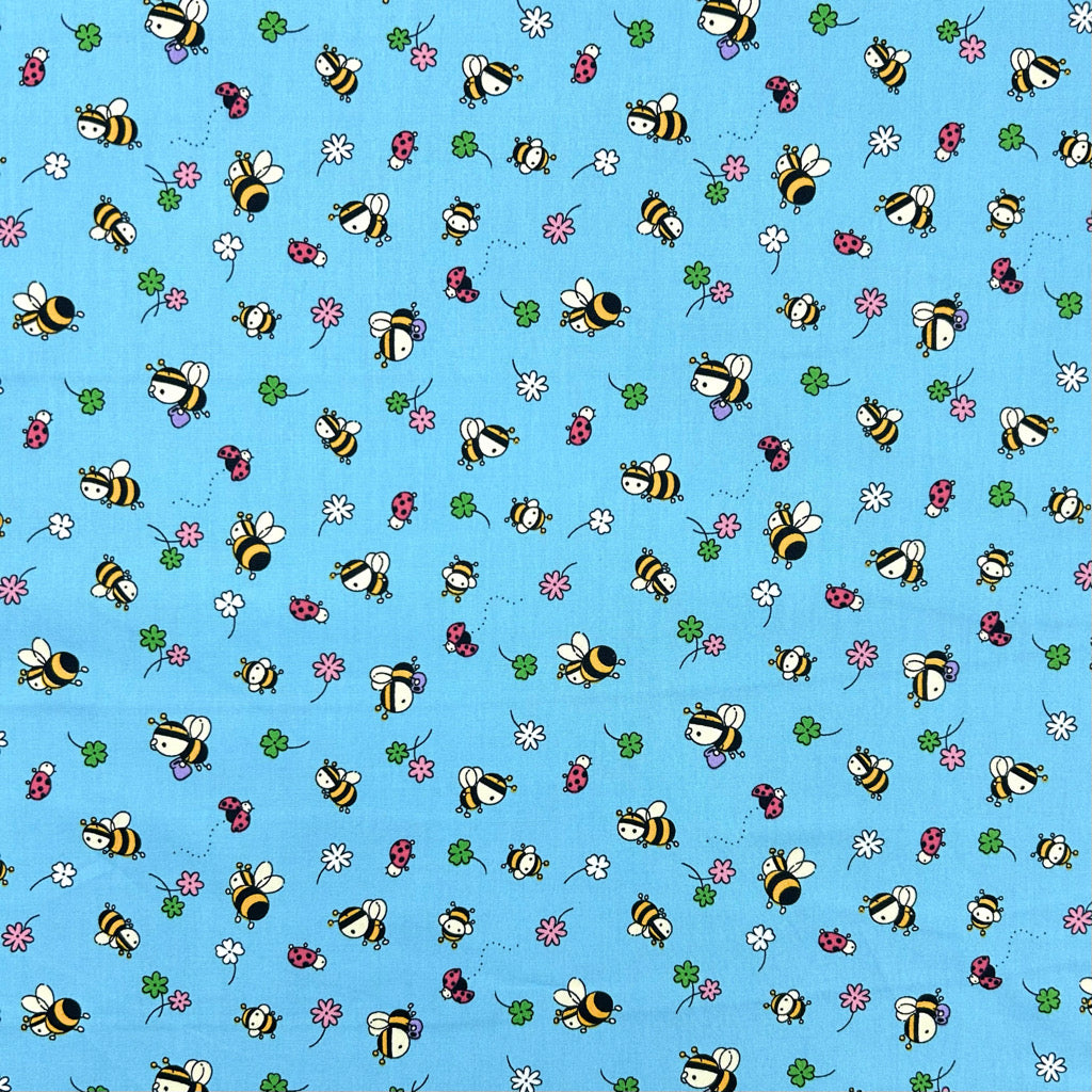 Bee Garden Rose & Hubble Cotton Poplin Fabric