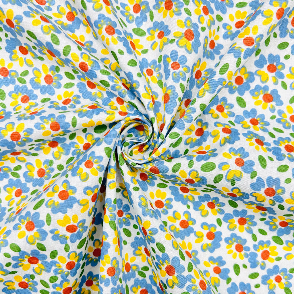 Sunbeam Blooms Cotton Poplin Fabric