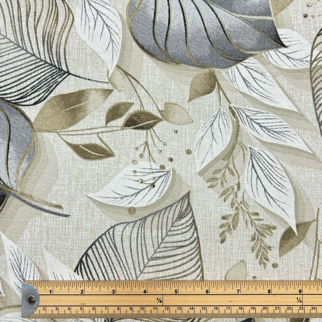 Elegant Leaf Print Water Resistant Fabric - Pound Fabrics