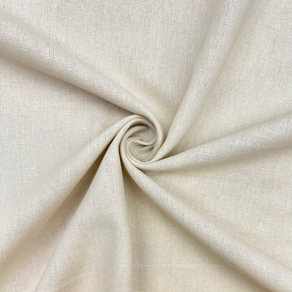 Plain Beige Linen Mix Fabric