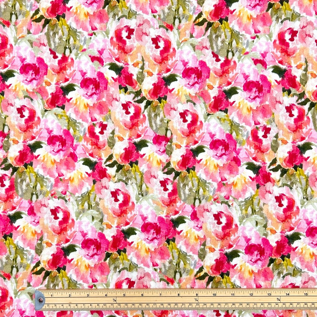 Rosewater Blooms Double Gauze Fabric