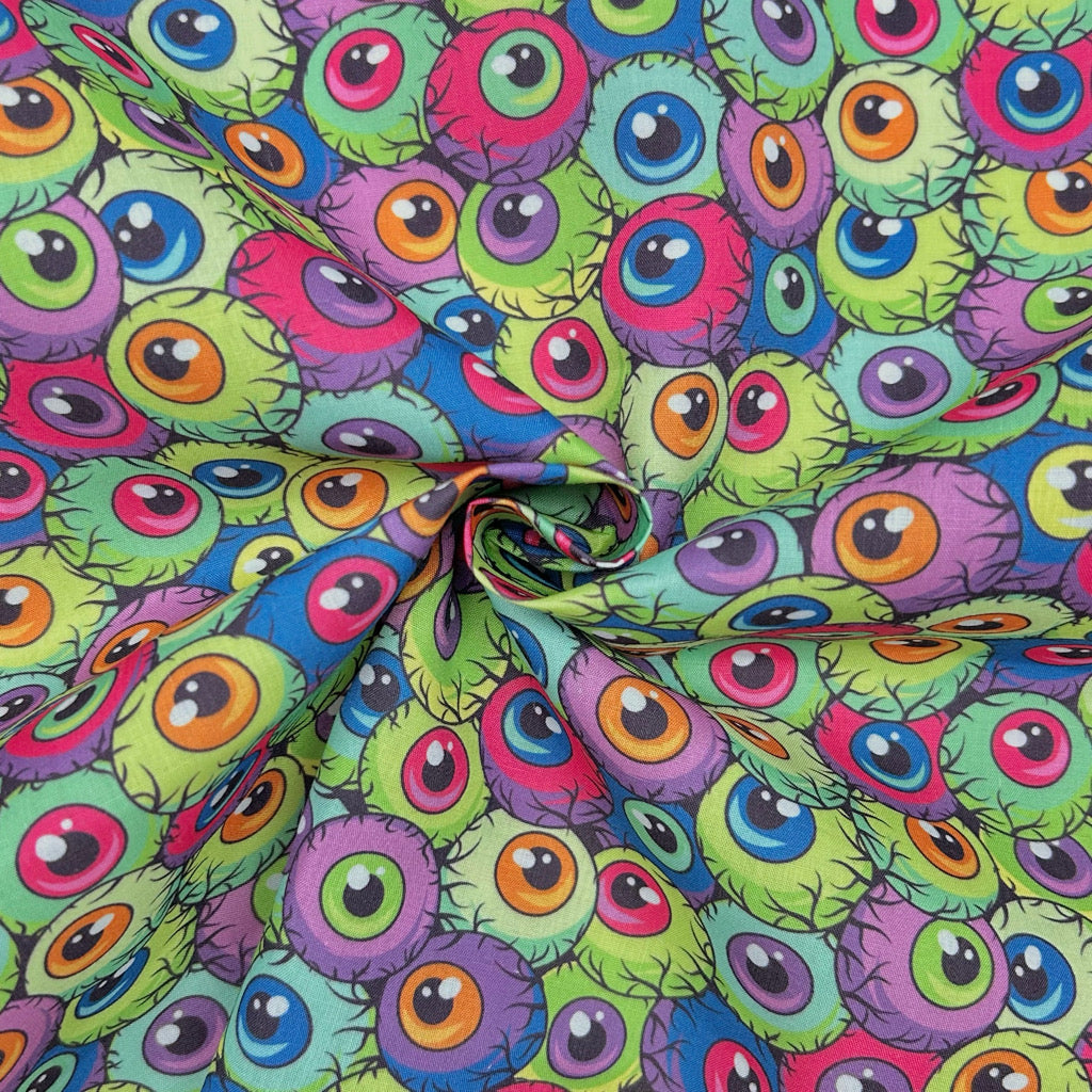 Monster Eyes Polycotton Fabric