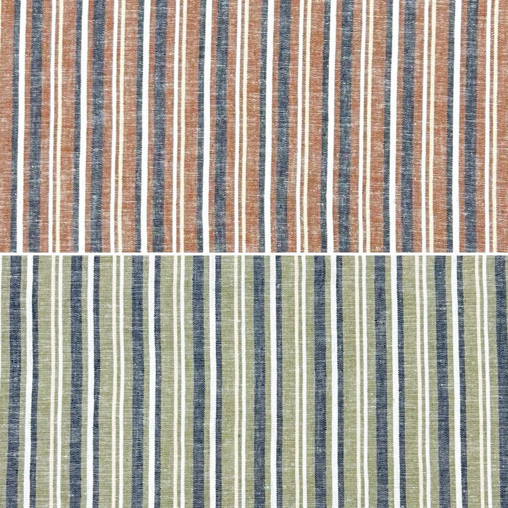 Striped Linen Viscose Fabric - Pound Fabrics