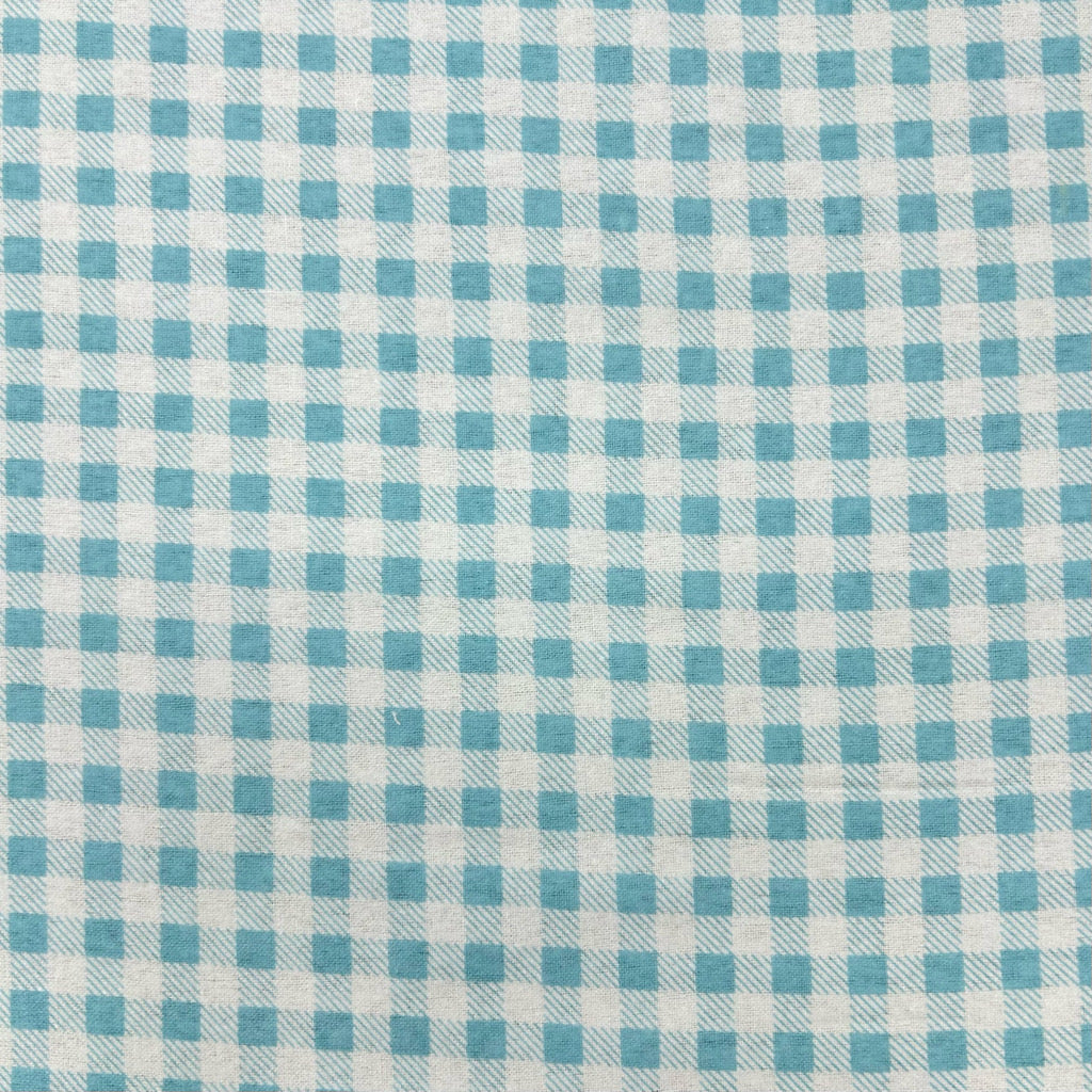 Double Check Brushed Cotton Blend Fabric